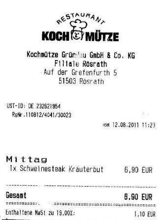 vpsr H�ffner Kochm�tze Restaurant